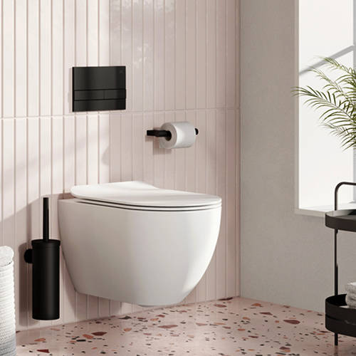 Example image of Crosswater UNION Toilet Roll Holder (Brushed Black).
