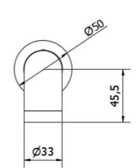 Technical image of Crosswater UNION Bath Spout (Brushed Black).