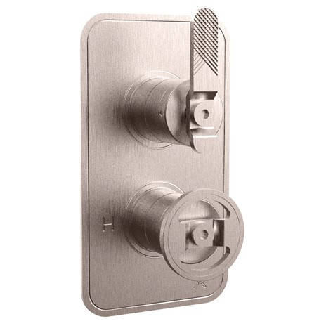 Larger image of Crosswater UNION Thermostatic Shower Valve (1 Outlet, Brushed Nickel).