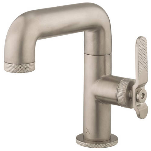 Larger image of Crosswater UNION Basin Mixer Tap With Lever Handle (Brushed Nickel).