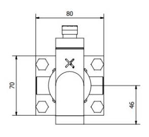 Technical image of Crosswater UNION Single Hole Wall Mounted Basin Mixer Tap (Brushed Black).