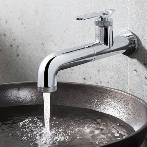 Example image of Crosswater UNION Single Hole Wall Mounted Basin Mixer Tap (Chrome).