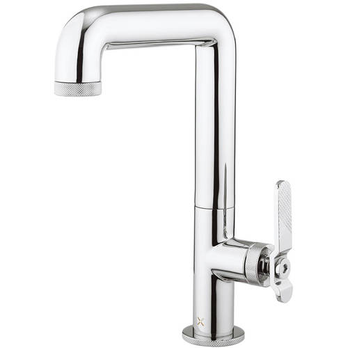 Larger image of Crosswater UNION Tall Basin Mixer Tap With Lever Handle (Chrome).