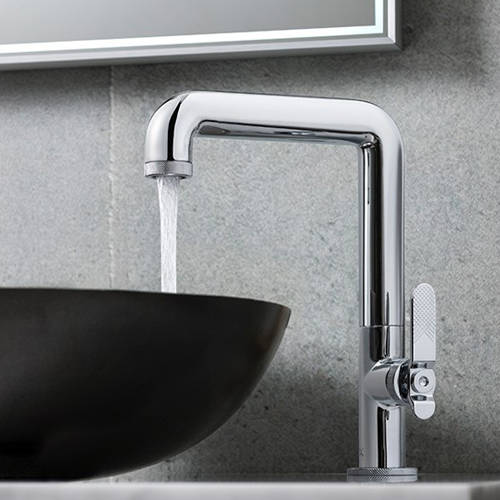 Example image of Crosswater UNION Tall Basin Mixer Tap With Lever Handle (Chrome).