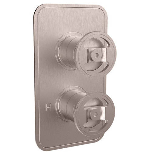 Larger image of Crosswater UNION Thermostatic Shower Valve (2 Outlets, Brushed Nickel).