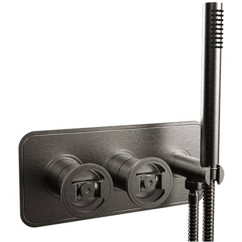 Larger image of Crosswater UNION Shower Valve With Handset (2-Way, Brushed Black).