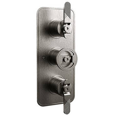 Larger image of Crosswater UNION Thermostatic Shower Valve (2 Outlets, Brushed Black).