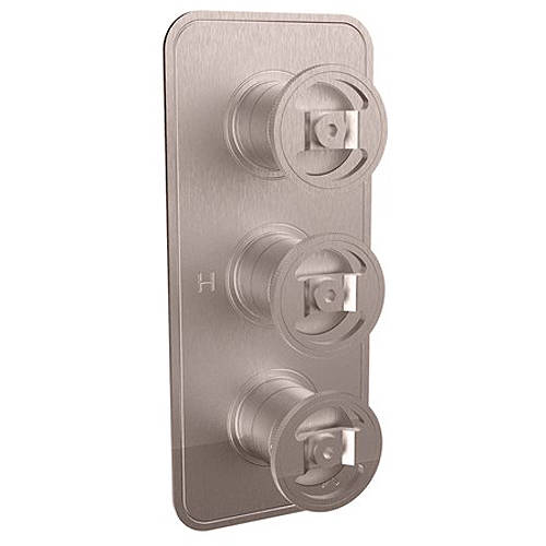Larger image of Crosswater UNION Thermostatic Shower Valve (2 Outlets, Brushed Nickel).