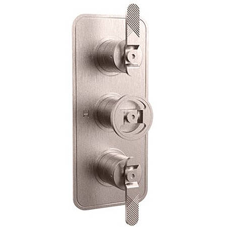 Larger image of Crosswater UNION Thermostatic Shower Valve (2 Outlets, Brushed Nickel).