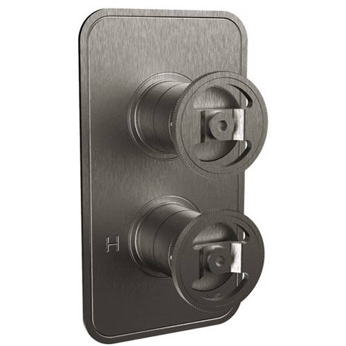 Larger image of Crosswater UNION Thermostatic Shower Valve (3 Outlets, Brushed Black).