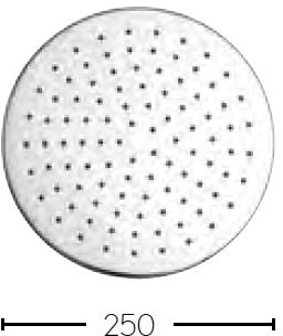 Technical image of Crosswater UNION Round Shower Head 250mm (Chrome).