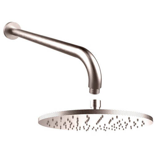 Larger image of Crosswater UNION 250mm Round Shower Head & Arm (Brushed Nickel).