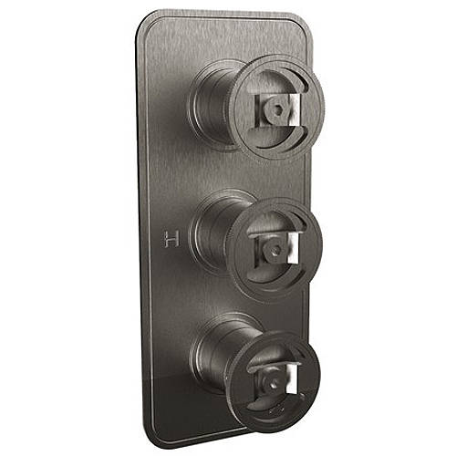 Larger image of Crosswater UNION Thermostatic Shower Valve (3 Outlets, Brushed Black).