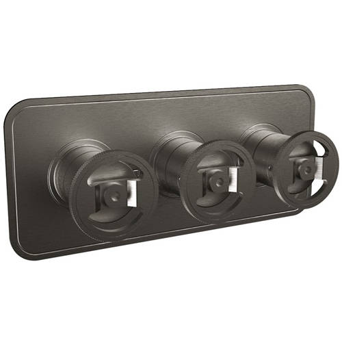 Larger image of Crosswater UNION Thermostatic Shower Valve (3 Outlets, Brushed Black).