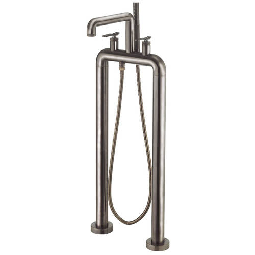 Larger image of Crosswater UNION Free Standing BSM Tap With Lever Handles (B Black).
