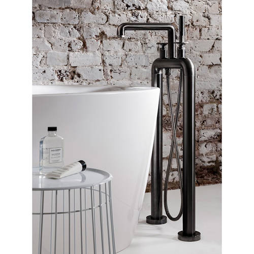 Example image of Crosswater UNION Free Standing BSM Tap With Wheel Handles (B Black).