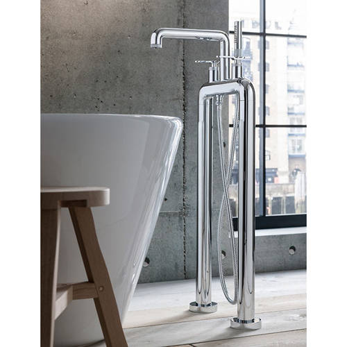 Example image of Crosswater UNION Free Standing BSM Tap With Lever Handles (Chrome).