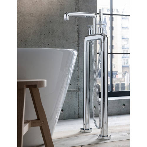 Example image of Crosswater UNION Free Standing BSM Tap With Wheel Handles (Chrome).