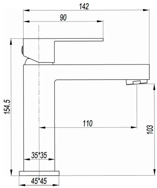 Technical image of Crosswater Verge Basin & Bath Shower Mixer Tap Pack (Br Stainless Steel).