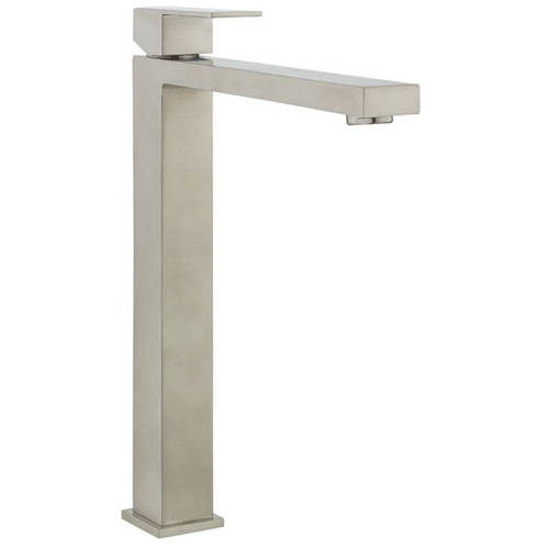 Larger image of Crosswater Verge Tall Basin Mixer Tap (Brushed Stainless Steel Effect).