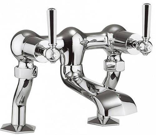 Example image of Crosswater Waldorf 3 Hole Basin Mixer & Bath Filler Taps (Chrome Handles).