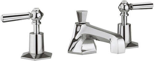 Example image of Crosswater Waldorf 3 Hole Basin & Bath Shower Mixer Tap (Chrome Handles).
