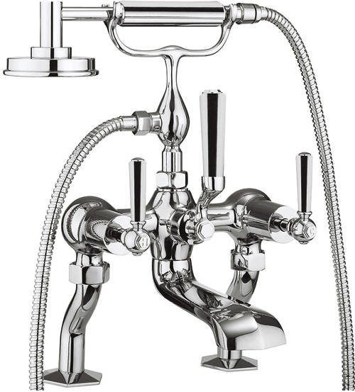 Example image of Crosswater Waldorf 3 Hole Basin & Bath Shower Mixer Tap (Chrome Handles).