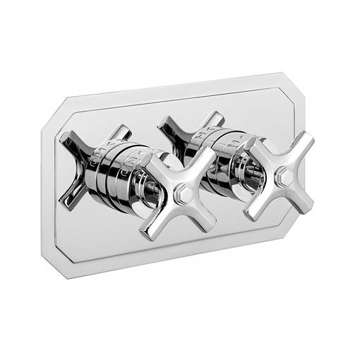 Larger image of Crosswater Waldorf Thermostatic Shower Valve (2 Outlet, Crosshead).