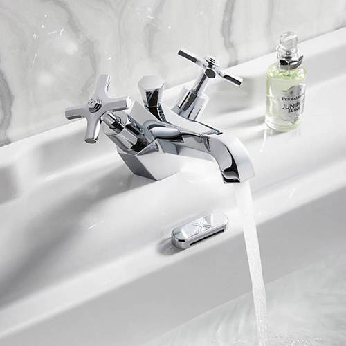 Example image of Crosswater Waldorf Basin & Bidet Mixer Tap Pack With Wastes.