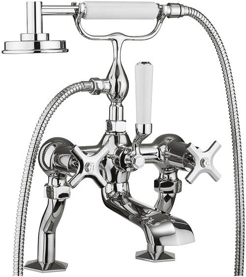 Example image of Crosswater Waldorf Wall Mounted Basin & Bath Shower Mixer Tap Pack.