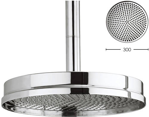 Larger image of Crosswater Waldorf 300mm Round Shower Head (Chrome).
