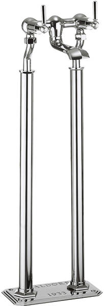 Larger image of Crosswater Waldorf Floorstanding Bath Filler Tap With Chrome Lever Handles.