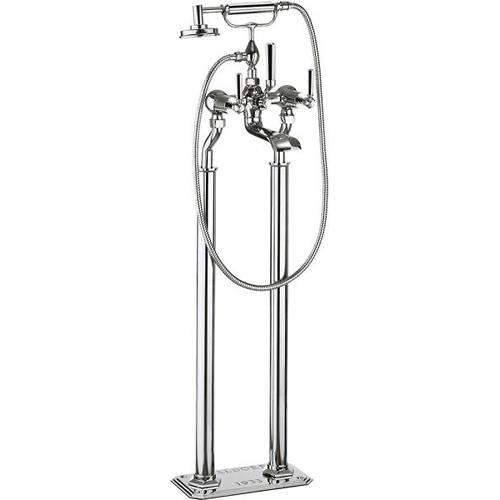 Larger image of Crosswater Waldorf Floorstanding BSM Tap With Chrome Lever Handles.