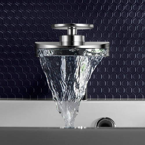 Example image of Crosswater Water Circle Waterfall Basin Mixer Tap (Chrome).