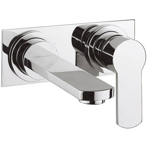 Larger image of Crosswater Wisp Wall Mounted Basin Mixer Tap (Chrome).