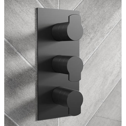 Example image of Crosswater Wisp Shower Valve With 2 Outlets & Diverter (Matt Black).