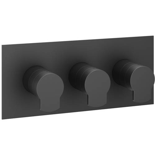 Larger image of Crosswater Wisp Shower Valve With 3 Outlets & Diverter (Matt Black).
