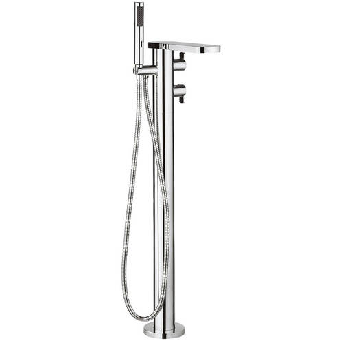 Larger image of Crosswater Wisp Floor Standing Thermostatic Bath Shower Mixer Tap (Chrome).