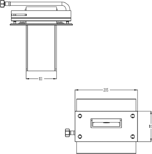 Technical image of Crosswater Bath Spouts Water Square Waterfall Bath Filler Spout (Chrome).