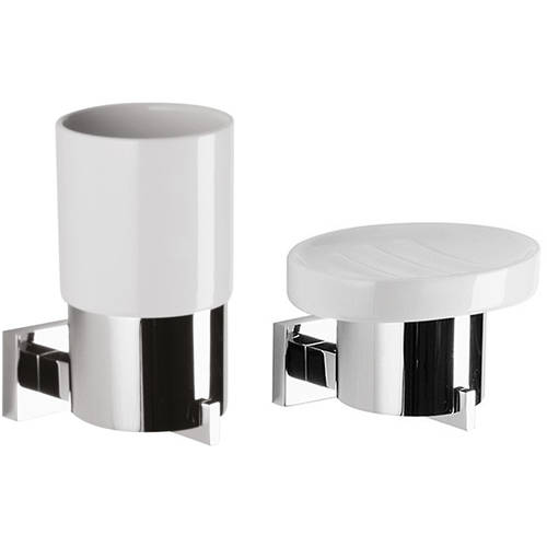 Larger image of Crosswater Zeya Bathroom Accessories Pack 1 (Chrome).