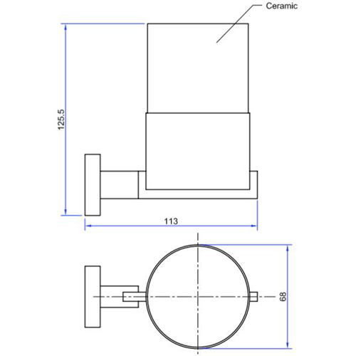 Technical image of Crosswater Zeya Bathroom Accessories Pack 1 (Chrome).