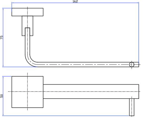 Technical image of Crosswater Zeya Bathroom Accessories Pack 2 (Chrome).