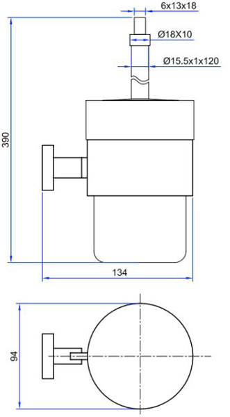 Technical image of Crosswater Zeya Bathroom Accessories Pack 7 (Chrome).