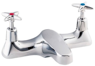 Larger image of Deva Cross Handle Bath Filler Tap.