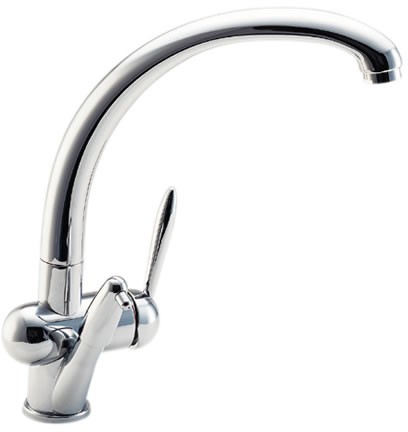 Larger image of Deva Messina Monoblock Sink Mixer with Liquid Soap Dispenser & Swivel Spout