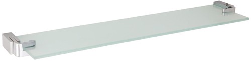 Larger image of Deva Edge Glass Shelf 475 x 118mm (Chrome).