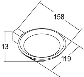 Technical image of Deva Edge Soap Holder (Chrome).