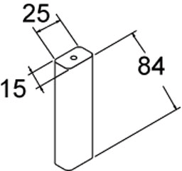 Technical image of Deva Edge Light Pull (Chrome).