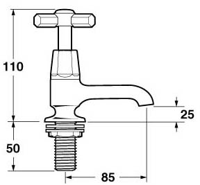 Technical image of Deva Artesian Basin Taps (Pair, Gold).