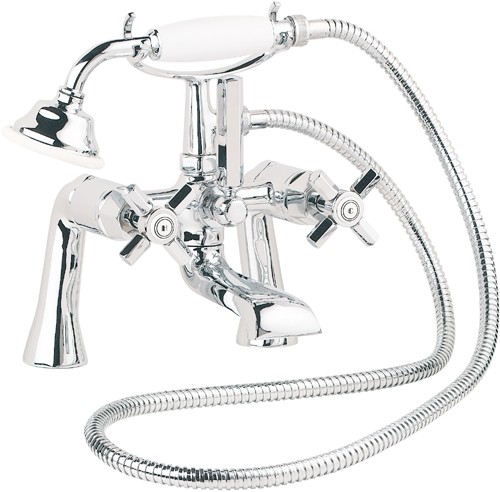 Larger image of Deva Artesian Bath Shower Mixer Tap With Shower Kit (Chrome).